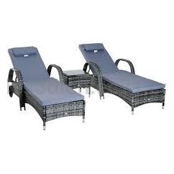 Hot Style Garden Furniture/ Wicker Garden Furniture Sun Loungers/ Sun Loungers with Cushion